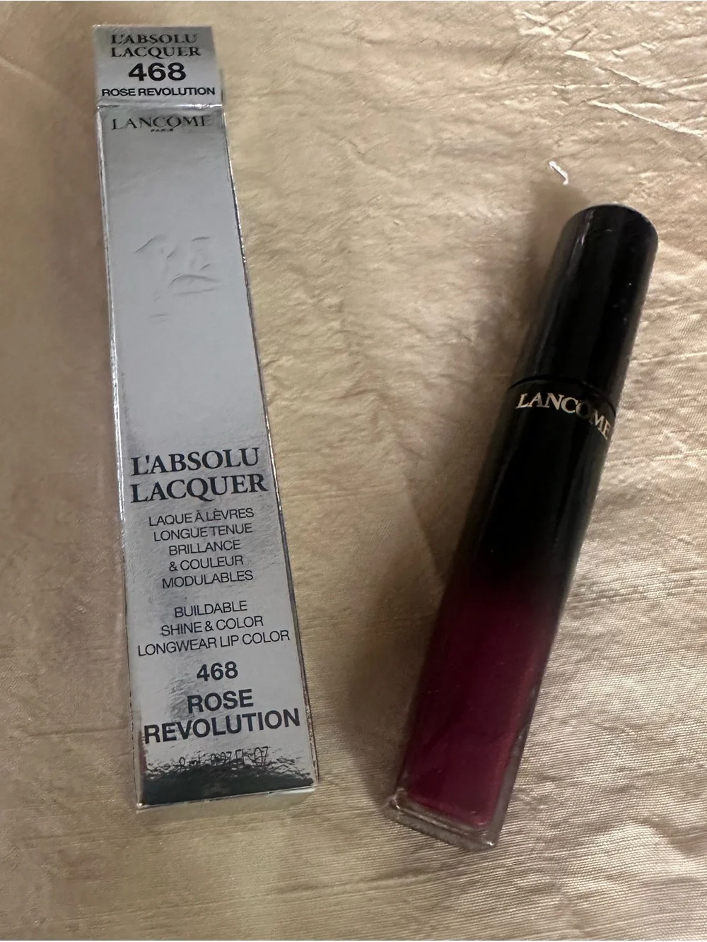 L'Absolu Lacquer Longwear Lip Color - 468 Rose Revolution